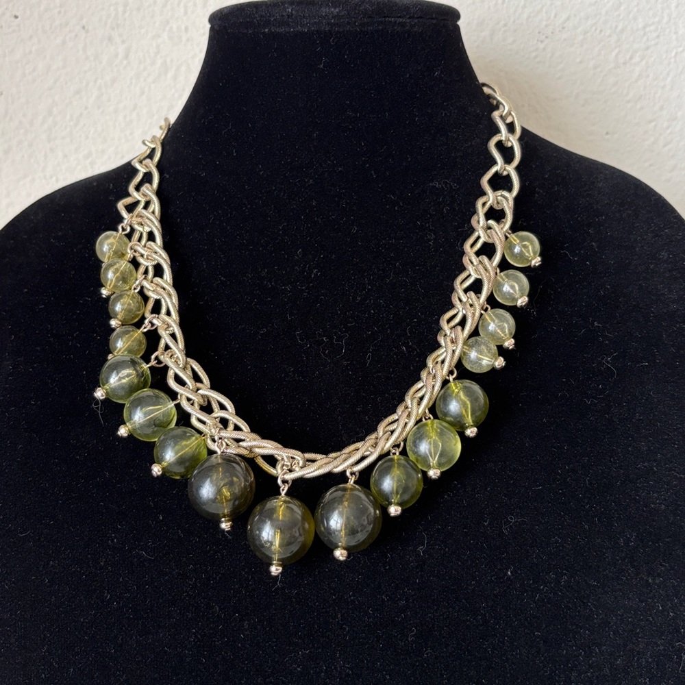 Ann Taylor Gold Tone Beaded Necklace